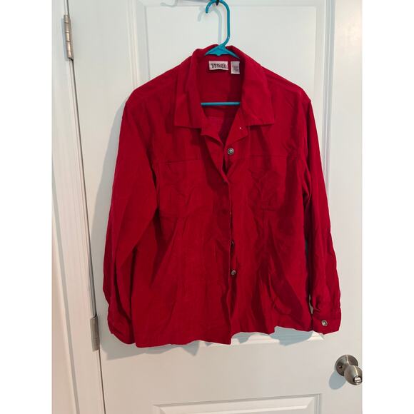 Chico’s Design Vintage Soft Corduroy Shirt Jacket Top – Size 2 (US L/12) - Picture 1 of 6